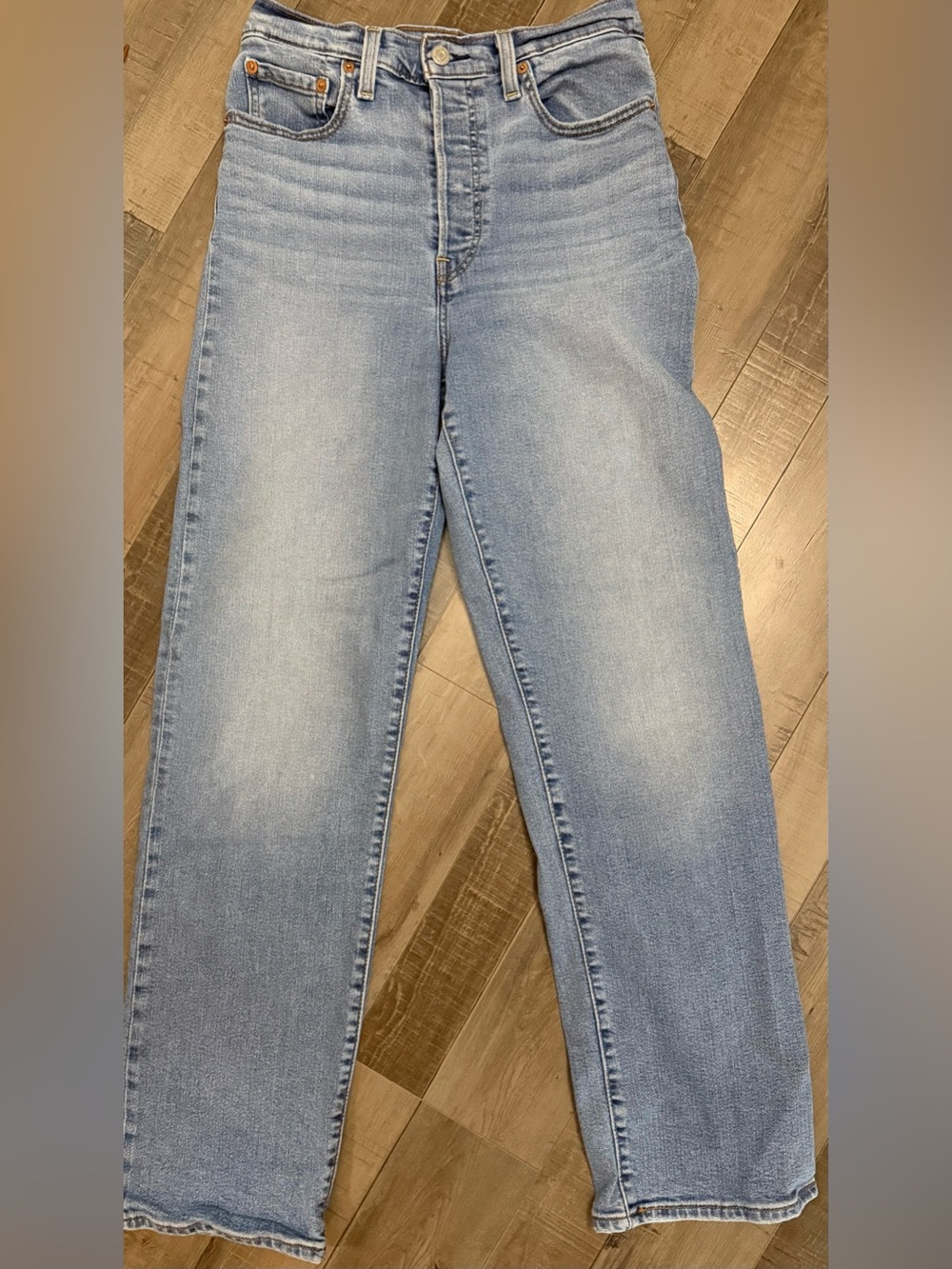 Levi's Ribcage Straight Leg Light Blue Women's Jeans
